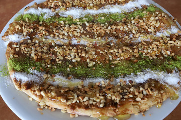 Sweet dessert with tahini