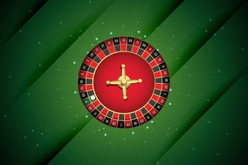 Modern background design with casino elements roulette. Poker game concept for gambling - 268551423
