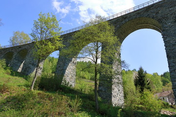 Fototapeta na wymiar Zeleznicni Railway Viaduct near liberec in Czech Republic