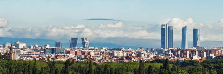 Blick von der Dachterrasse von Madrid