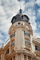 Fototapeta na wymiar Madrid historical building closeup view
