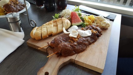 chicken sate on a stick