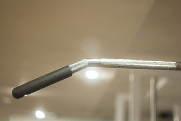 training machine for pull-ups in the training center. training tools in the gym close-up