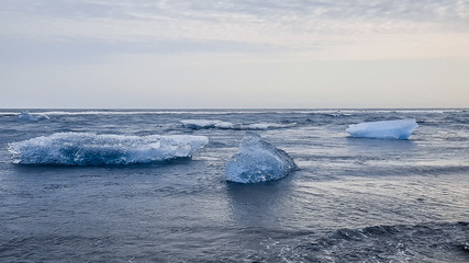 Fototapeta na wymiar Jokulsarlon Glacier Lagoon. Southeast Iceland.