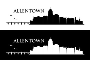Allentown skyline - Pennsylvania - United States of America, USA - vector illustration - Vector