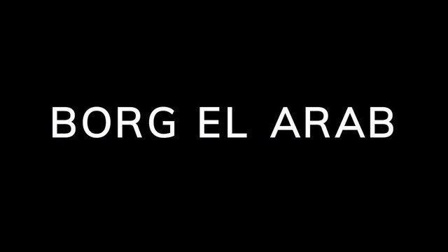 From the Glitch effect arises city BORG EL ARAB. Then the TV turns off. Alpha channel Premultiplied - Matted with color black