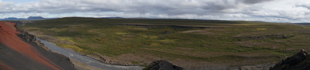 Raudholar and hiking tour around on Iceland with beautiful landscape