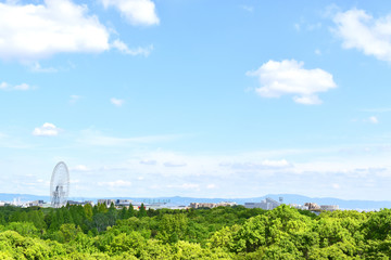 万博記念公園周辺の都市風景