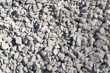 Pile of gravel prepared for construction works