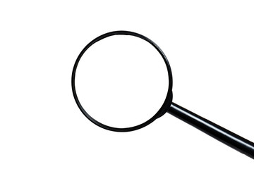 Magnifying glass isolated on white background, loupe