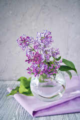 Sprig of lilac still life