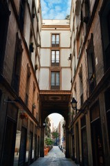 Madrid street alley view