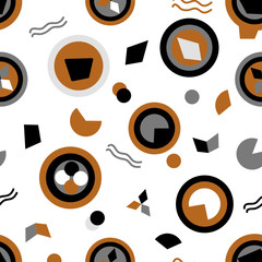 Circles and shapes can very be interesting! This seamless repeat pattern makes  beautiful, delightful background, wallpaper, wrapping paper, fabric, gift wrap box paper and more.
