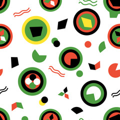 Circles and shapes can very be interesting! This seamless repeat pattern makes  beautiful, delightful background, wallpaper, wrapping paper, fabric, gift wrap box paper and more.