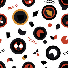 Circles and shapes can very be interesting! This seamless repeat pattern makes  beautiful, delightful background, wallpaper, wrapping paper, fabric, gift wrap box paper and more.