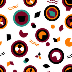 Circles and shapes can very be interesting! This seamless repeat pattern makes  beautiful, delightful background, wallpaper, wrapping paper, fabric, gift wrap box paper and more.