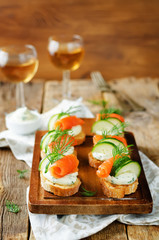 Smoked Salmon Cucumber cream cheese Spread appetizers