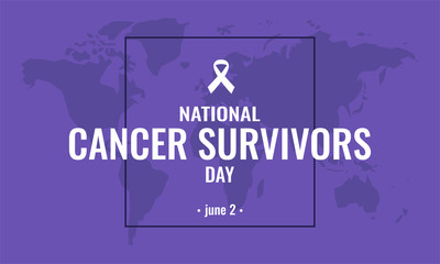 Cancer survivors day card or background. vector illustration.on.