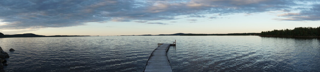 Landscape of Finland in summer with blue sky