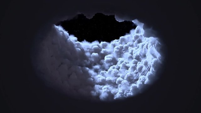 Tunnel in the clouds