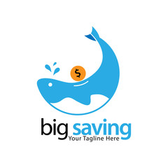 Big saving stock logo template, flat design