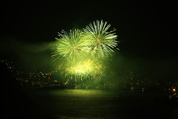 Obraz premium Nice and colorful fireworks in Omegna, Italy