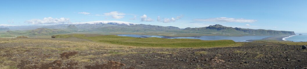Beautiful landscape on Iceland with blue sky and breathtaking nature