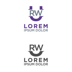 vector illustration letter u logo design