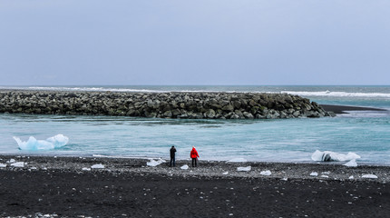 Fototapeta na wymiar Jokulsarlon Glacier Lagoon. Southeast Iceland.
