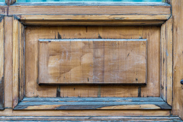 old decorative wood panel for a door or wall