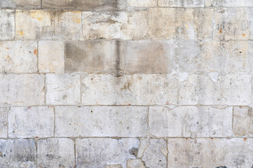 texture of gray old stone wall of the fortress