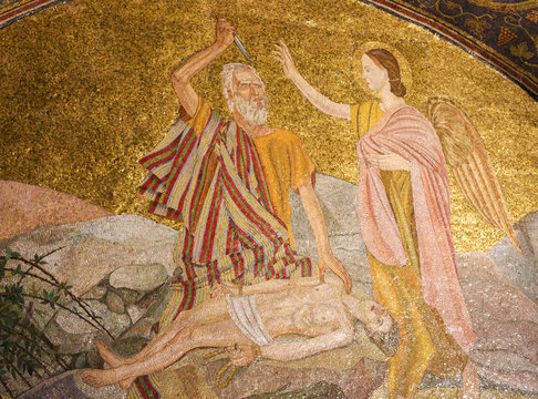 Abraham And The Binding Of Isaac - Mosaic In Jerusalem