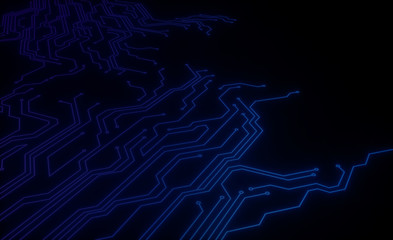 Micro scheme elements design. Abstract technology, IT thematic background.Hi-tech digital technology concept. - 3d render