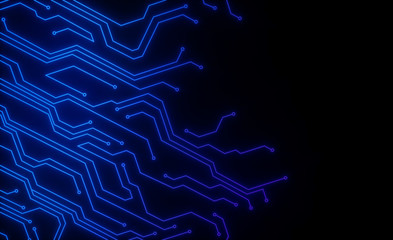 Micro scheme elements design. Abstract technology, IT thematic background.Hi-tech digital technology concept. - 3d render