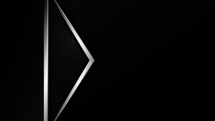 Abstract Layered Black Chrome Trim Automotive Background for all business company with high end look