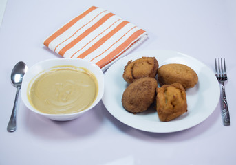 Nigeria fried Beanscake  Akara and Pap