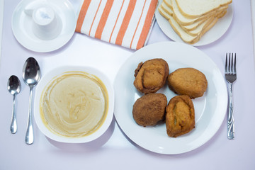 Nigeria fried Beanscake  Akara and Pap