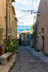 View on traditional and medieval houses in Provence, South of France, vacation and tourist destination