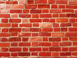Red brick wall texture background.