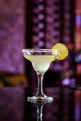 Margarita Cocktail on the Bar Counter