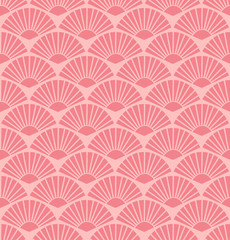 Vector seamless abstract coral fan pattern