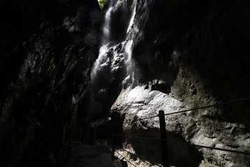 Beautiful Waterfalls in the Partnach Gorge, Germany