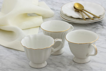 Fototapeta na wymiar lovely set of tea cups