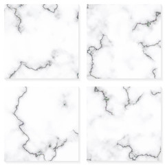 Set of abstract white marble texture background template 