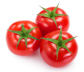 Fresh tomato on white background