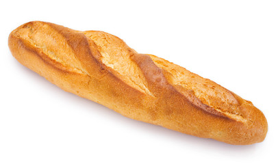 Fresh bread on white background