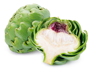 Obraz premium Fresh artichoke on white background