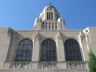 Black and white building in a city