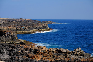 Beach Caleta de Fuste on Fuerteventura, Canary Islands.