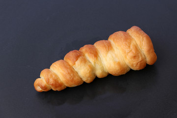 bread cones on the dark base.